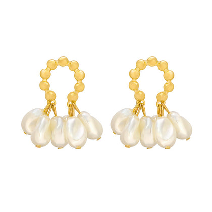 Bonnie Baroque Pearl Hoop Earrings