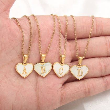 Nora Initial Heart Necklace A-Z