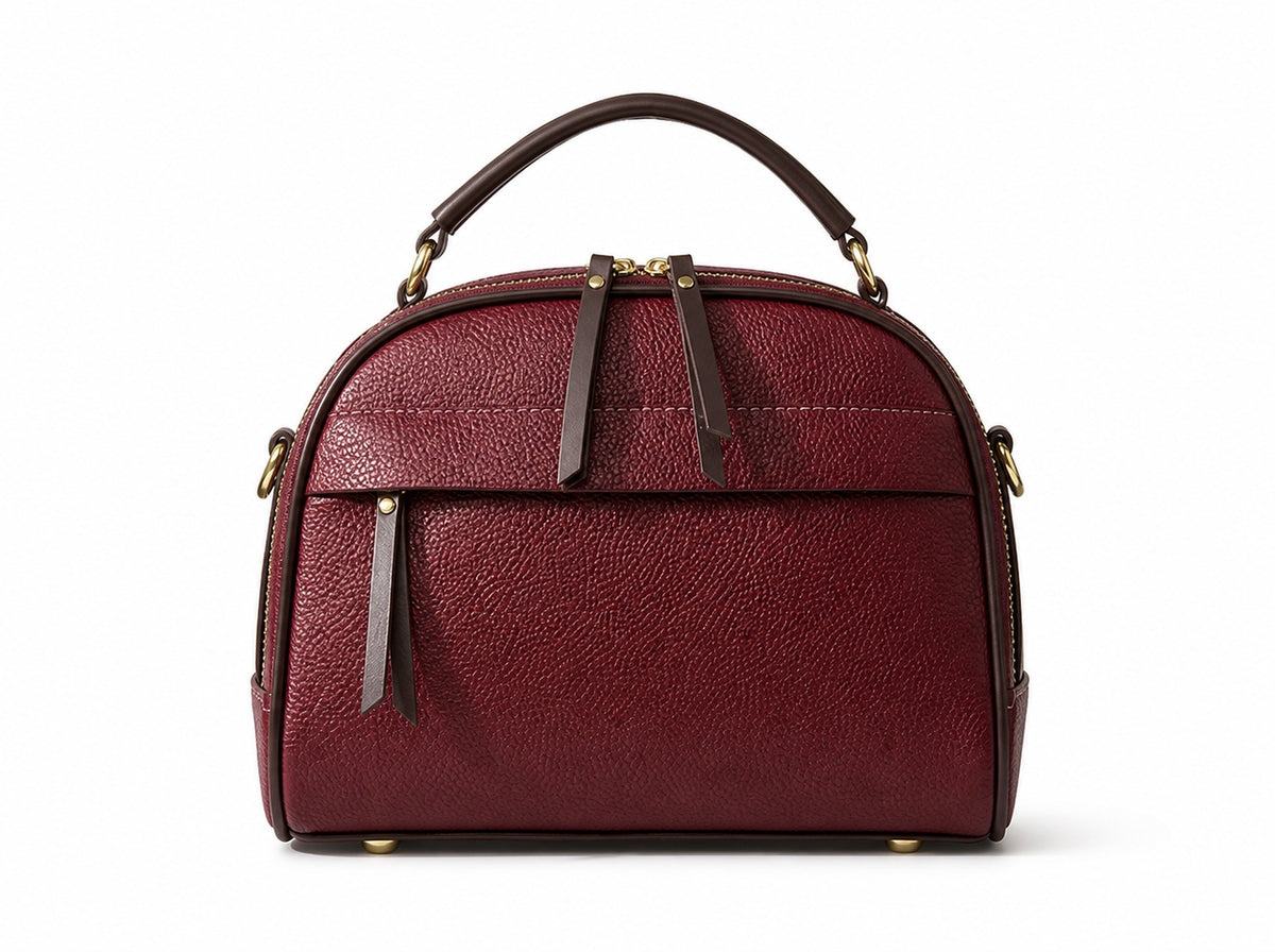 Juno top handle crossbody bag in Burgundy