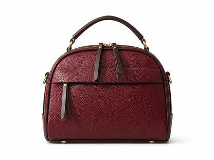 Juno top handle crossbody bag in Burgundy